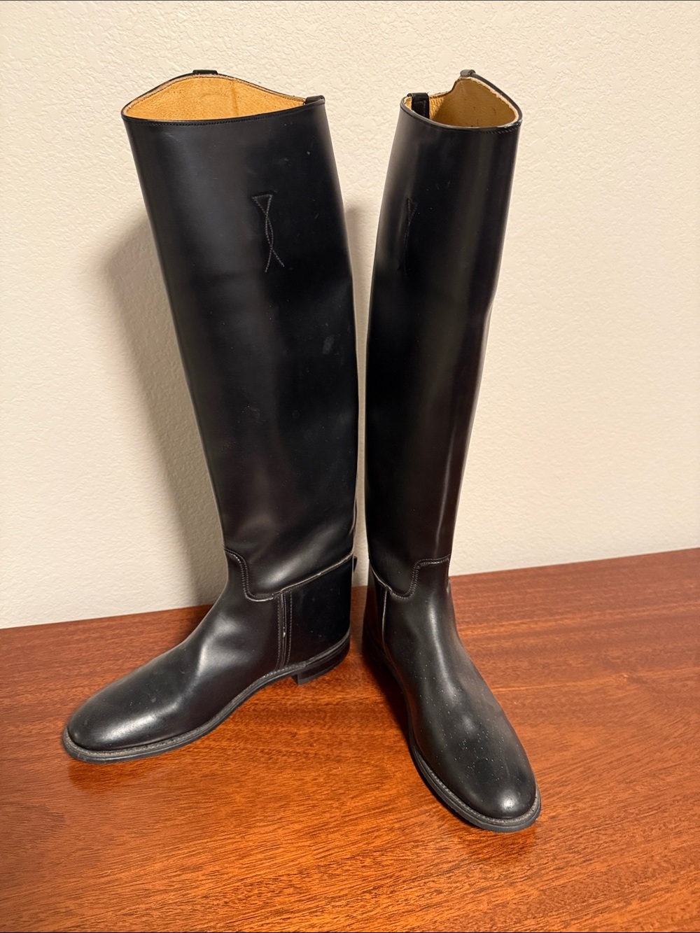 Women’s Tall Black Leather Riding Boots